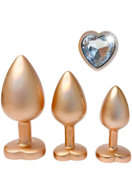 Zestaw Korków Gleaming Love Pearl Gold Plug Set Dreamtoys