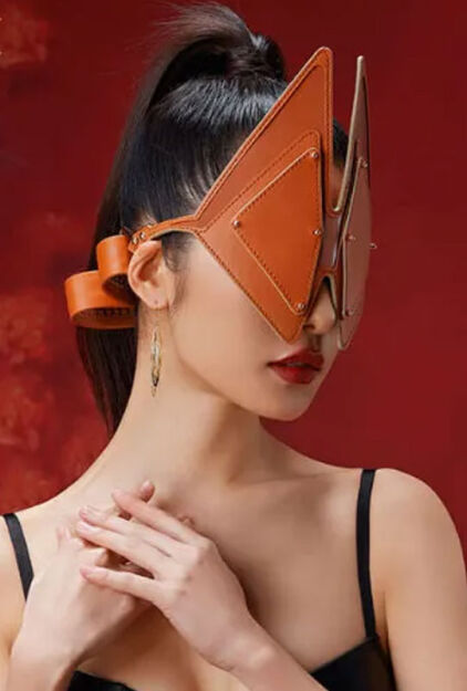 Maska Na Oczy Vixen Blindfold Set Brown LOCKINK