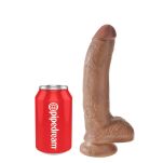 Dildo 23 cm Cock 9 inch w/balls Tan King Cock - 5
