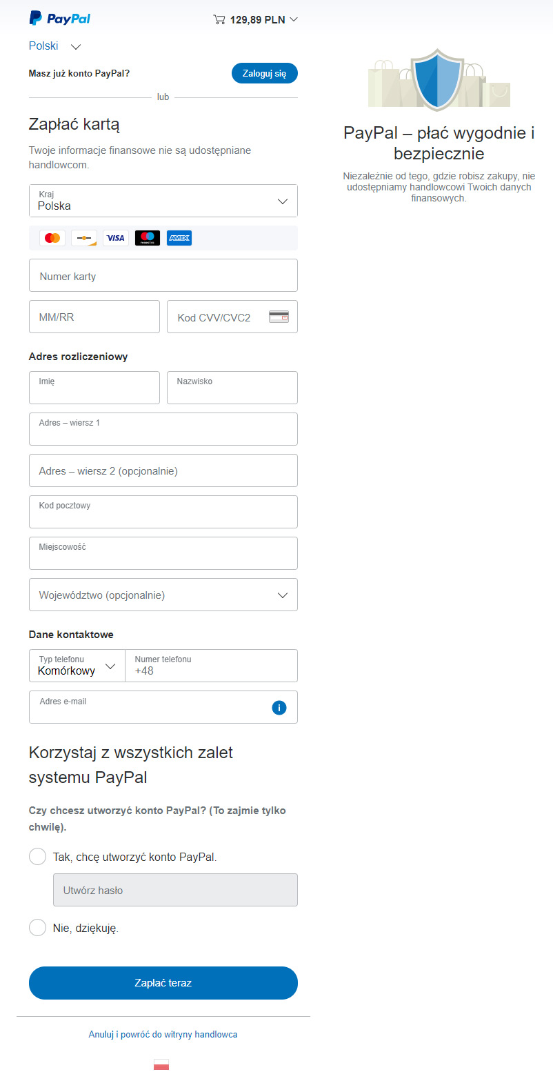 płatność paypal