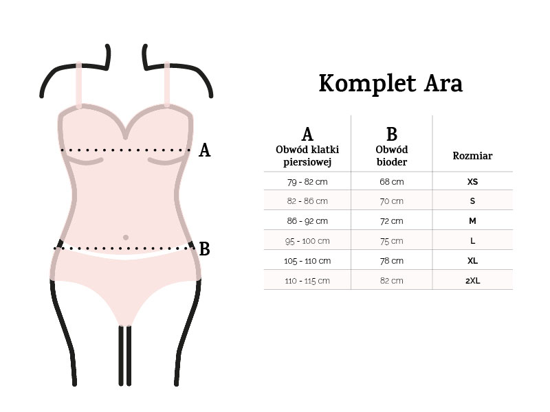 komplet nocny ara