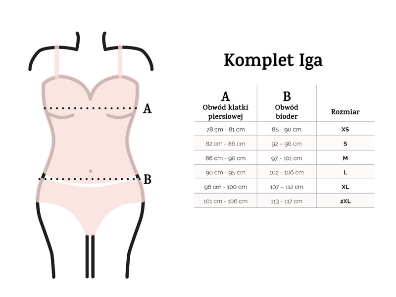 satynowy komplet nocny