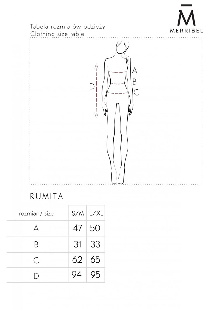 tabela rozmiarów sukienki rumita