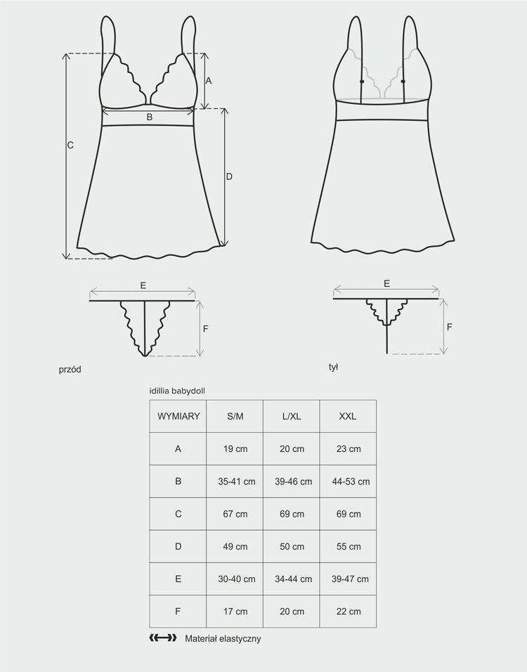 Idilla-babydoll-wymiary