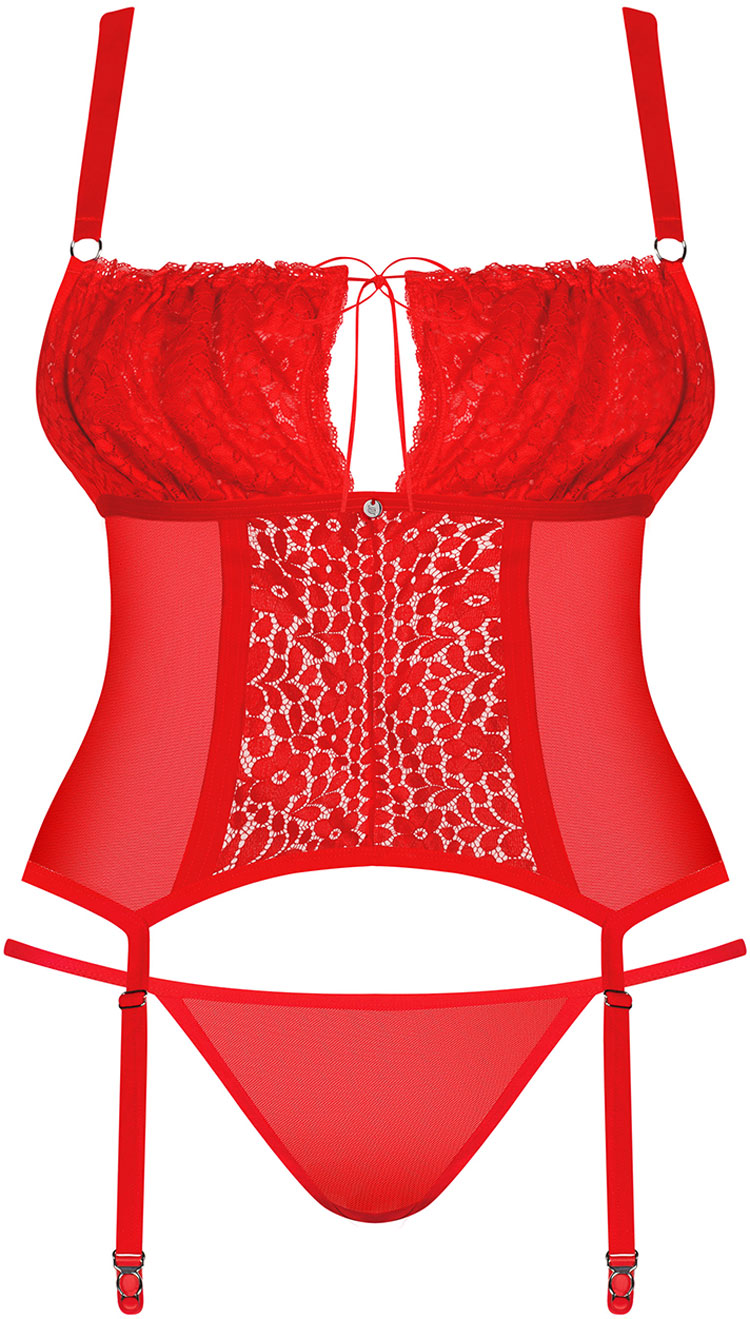 czerwona bielizna blossmina corset front